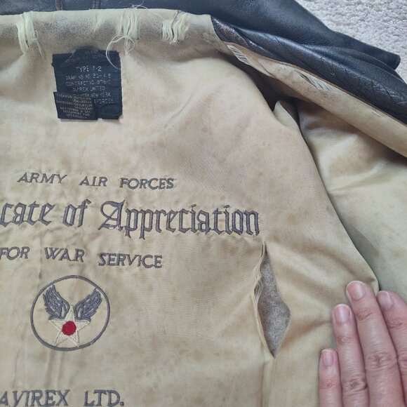 US Army Air Forces Real Leather Bomber Jacket - Picture 16 of 16